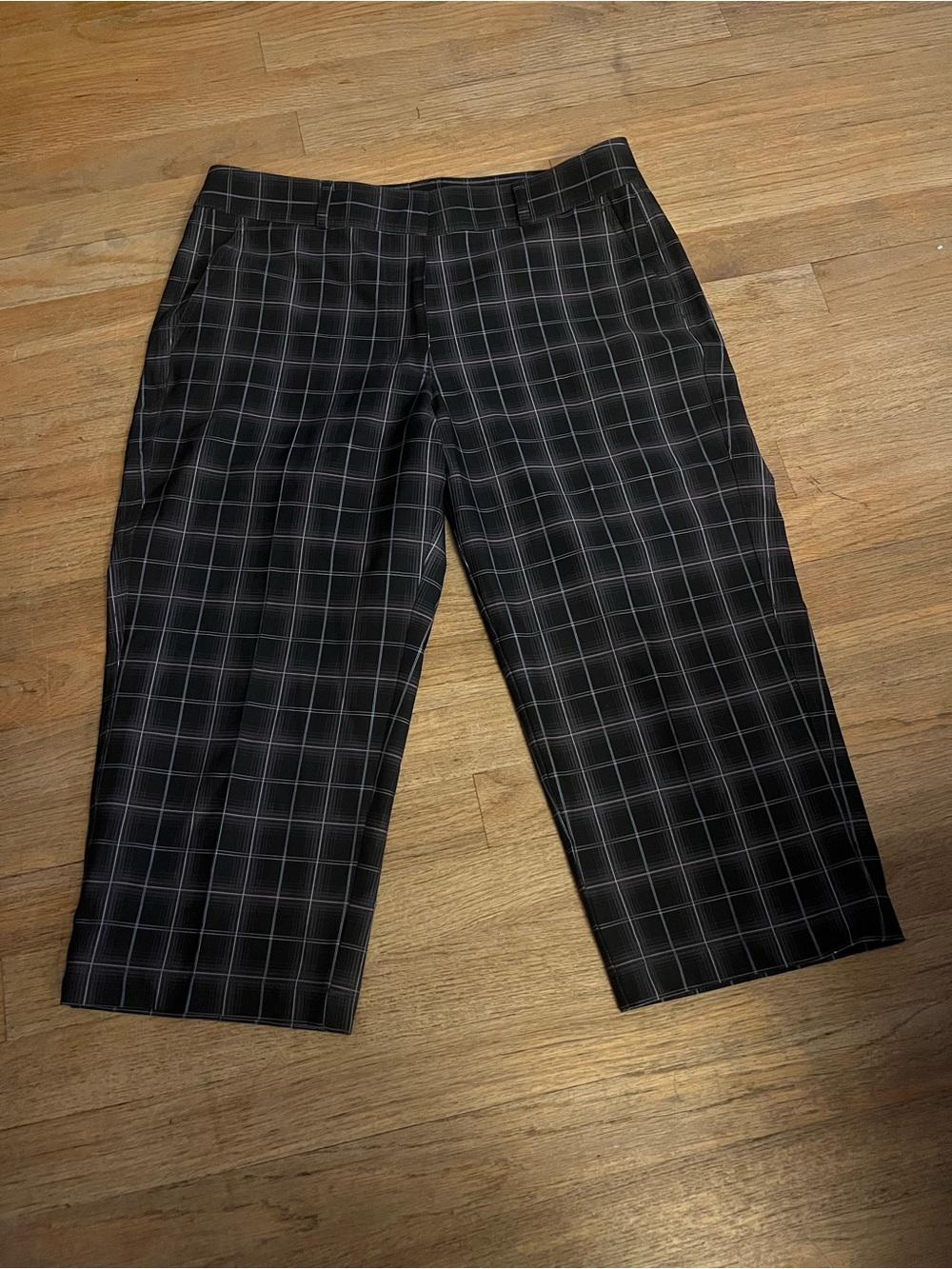 Pebble Beach Black Plaid-Lined Performance Pants